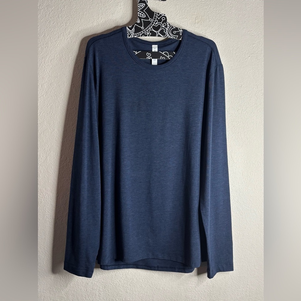 Lululemon 5 Year Basic Long Sleeve Heathered Nautical Navy size Medium M3AP5S